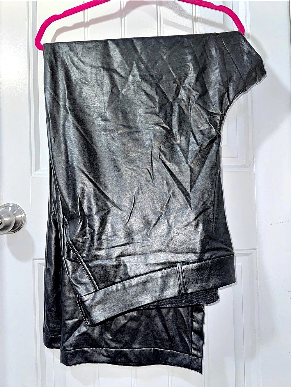 Lane Bryant Faux Leather wide Leg Pants Size 28L NWT